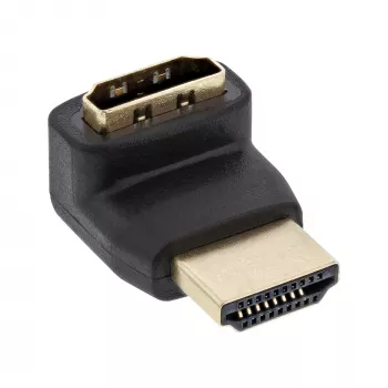 InLine HDMI adapteris, vīrišķais/sieviešu, slīpi uz augšu, zelta kontakti, 4K2K