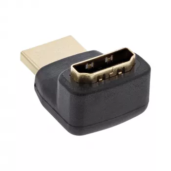 InLine HDMI adapteris, vīrišķais/sieviešu, slīpi uz augšu, zelta kontakti, 4K2K