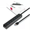 Axagon HUE-SA7BP 7x USB 3.0 ALU CHARGING centrmezgls MELNS ar maiņstrāvas adapteri