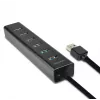 Axagon HUE-SA7BP 7x USB 3.0 ALU CHARGING centrmezgls MELNS ar maiņstrāvas adapteri