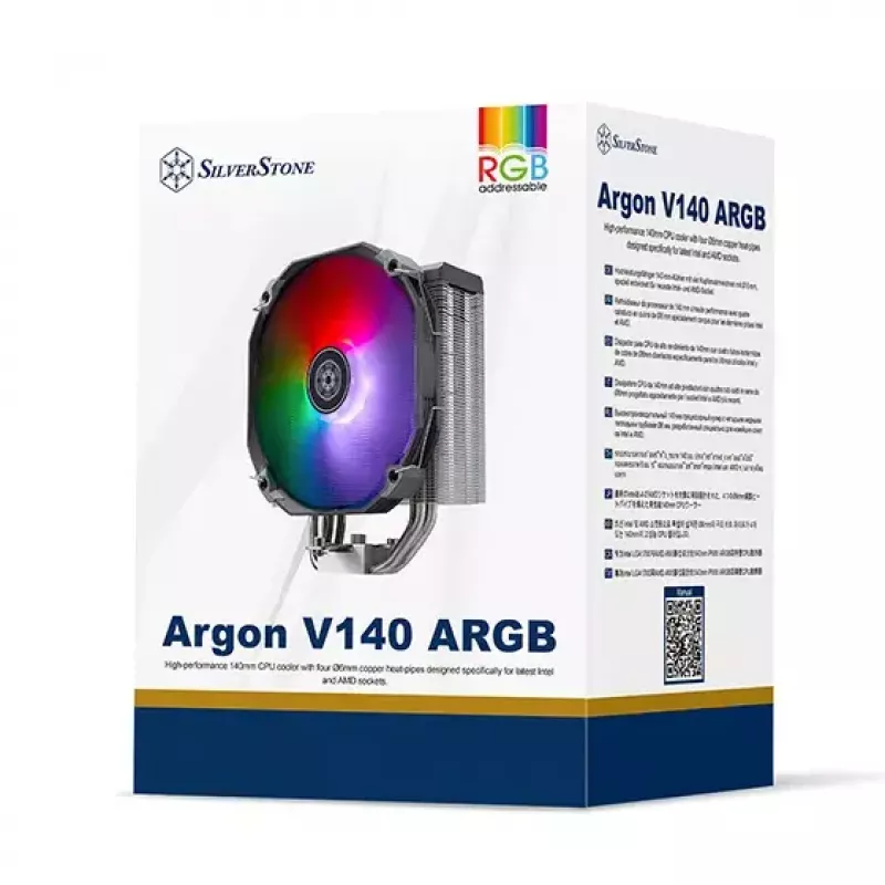 Gaisa dzesētājs Silverstone SST-ARV140-ARGB 14 cm Melns Pelēks 400-1750 RPM