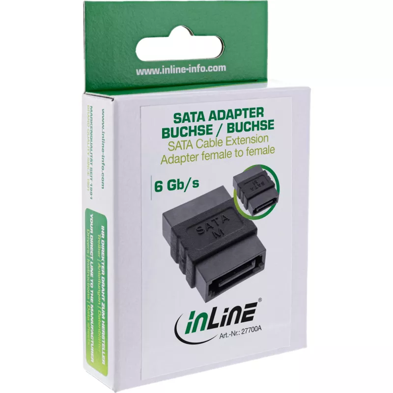 SATA kabeļa pagarinātāja adapteris female/female InLine 27700A