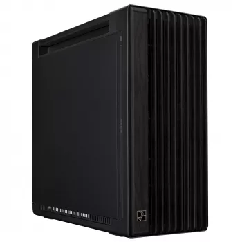 PC korpuss ASUS ProArt PA602 Wood Edition Midi Tower melns — EATX atbalsts, 45 cm GPU, 19 cm PSU/dzesētājs, 8 HDD nodalījumi, USB-C