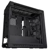 PC korpuss ASUS ProArt PA602 Wood Edition Midi Tower melns — EATX atbalsts, 45 cm GPU, 19 cm PSU/dzesētājs, 8 HDD nodalījumi, USB-C