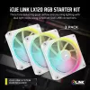 CORSAIR Icue Link Lx120 RGB 120mm Pwm Fans Starter Kit - Balts