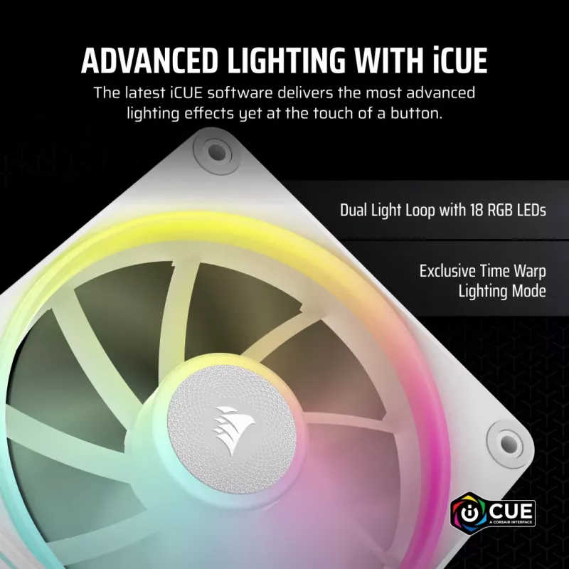 CORSAIR Icue Link Lx120 RGB 120mm Pwm Fans Starter Kit - Balts