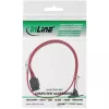 InLine SATA 6Gb/s kabelis ar aizbīdņiem, slīps, 0,3 m