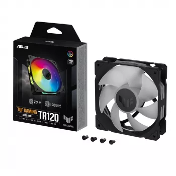 ASUS TUF Gaming TR120 ARGB ventilators – atsevišķs iepakojums datora korpusam 12 cm melns