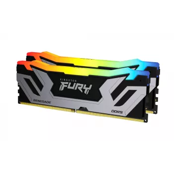 Kingston Technology FURY 48GB 8400MT/s DDR5 CL40 CUDIMM (2 moduļu komplekts) Renegade RGB Silver XMP
