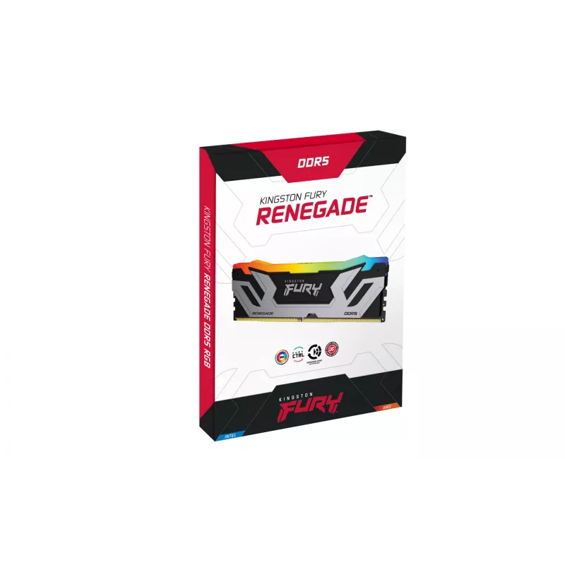 Kingston Technology FURY 48GB 8400MT/s DDR5 CL40 CUDIMM (2 moduļu komplekts) Renegade RGB Silver XMP