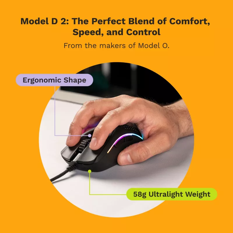 Glorious Gaming Glorious Model D 2 Vadu – Matēti Melns