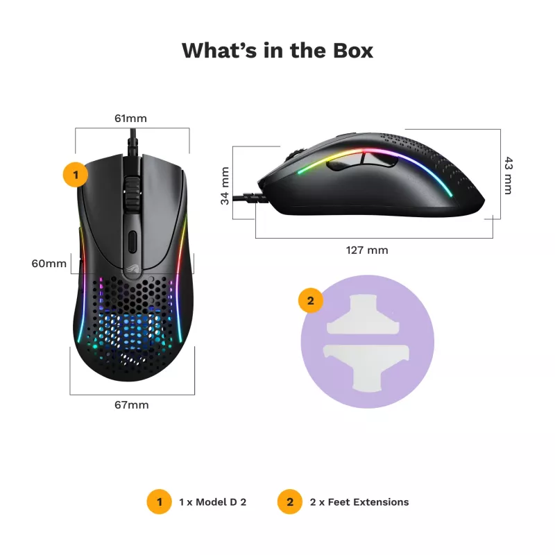 Glorious Gaming Glorious Model D 2 Vadu – Matēti Melns