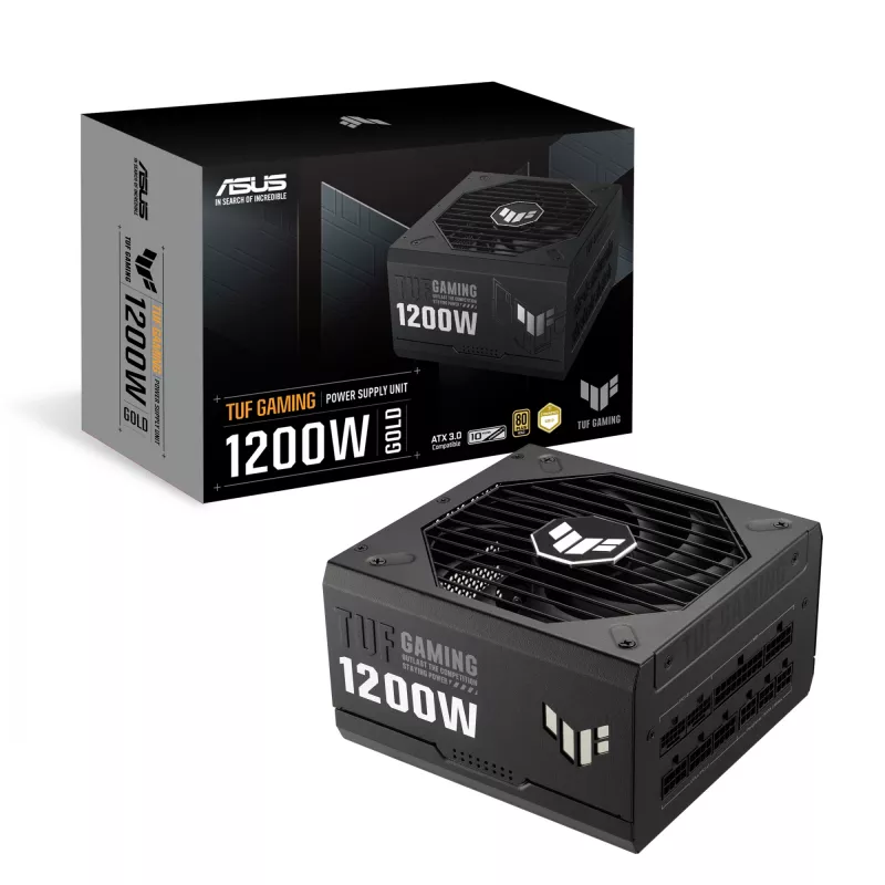 ASUS TUF GAMING 1200W Gold barošanas bloks 20+4 kontaktu ATX ATX melns