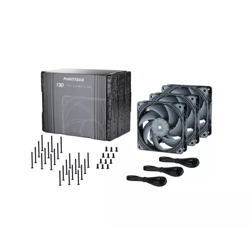 Ventilators Phanteks PH-F120T30 120 mm Datora korpusa ventilators Pelēks 3 gab.