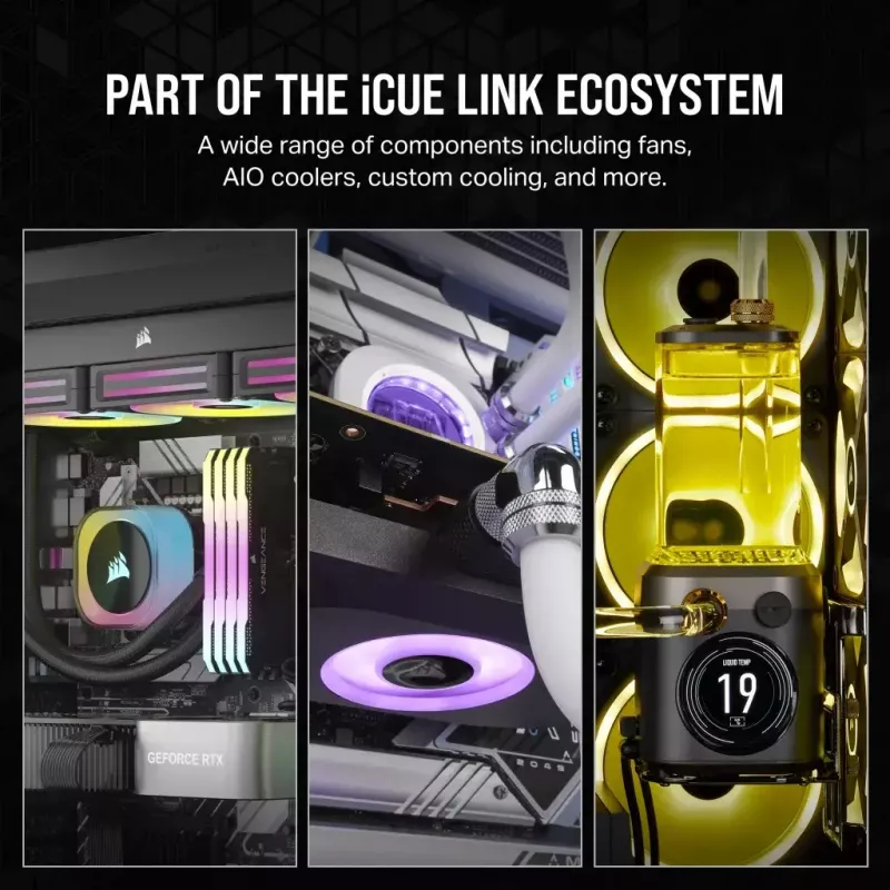 Corsair iCUE LINK RX120 RGB ventilators 12 cm 400-2100 RPM magnētiskais gultnis