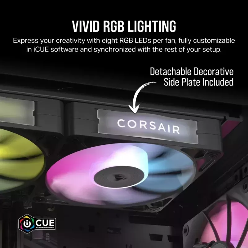 Corsair iCUE LINK RX120 RGB ventilators 12 cm 400-2100 RPM magnētiskais gultnis