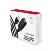 Axagon ADR-215 USB 2.0 A-M -> A-F aktīvs pagarinātājs/atkārtotāja kabelis 15m