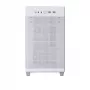 PC case ASUS AP201 PRIME CASE TG balta Mini Tower — micro ATX, rūdīts stikls, 3×3,5 collu nodalījumi, 1×2,5 collu, USB-A×2, USB-C×1
