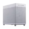 PC case ASUS AP201 PRIME CASE TG balta Mini Tower — micro ATX, rūdīts stikls, 3×3,5 collu nodalījumi, 1×2,5 collu, USB-A×2, USB-C×1