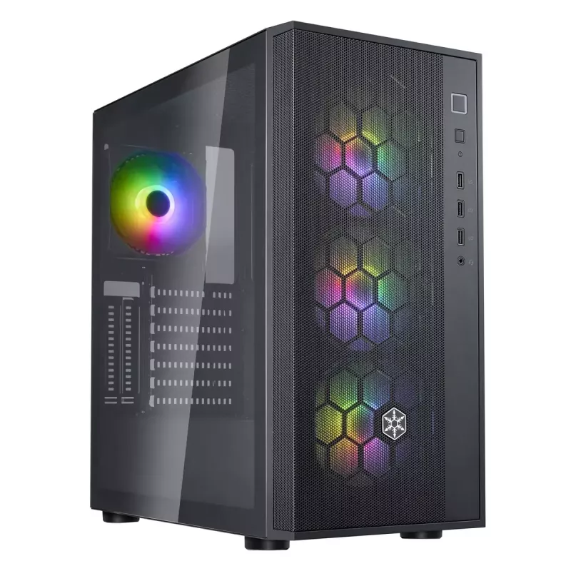 PC korpuss Silverstone FARA R1 Midi Tower melns