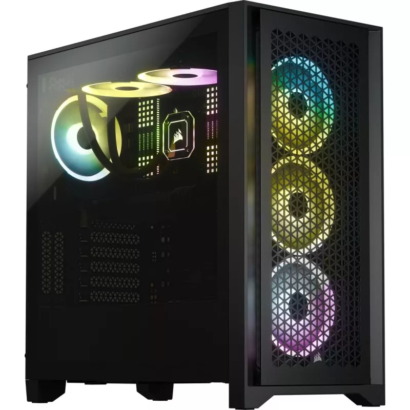 CORSAIR Mid-tower Case - Icue 4000d RGB Airflow - Melns