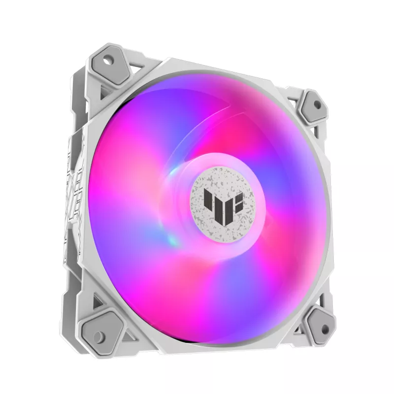 ASUS TUF GAMING TF120 ARGB balta EDITION Datora korpuss Gaisa dzesētājs 12 cm 1 gab.
