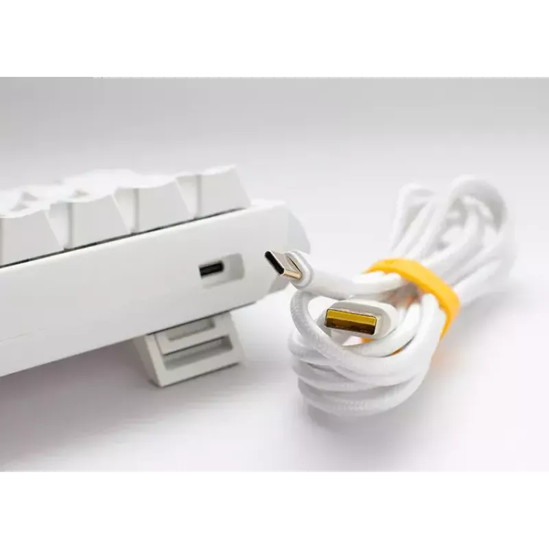 Ducky One 3 Mini Pure White tastatūra Gaming USB Vācu mehāniskā RGB