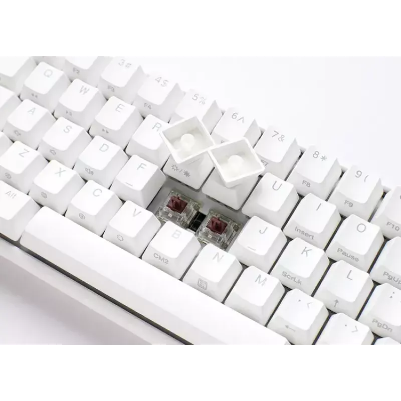 Ducky One 3 Mini Pure White tastatūra Gaming USB Vācu mehāniskā RGB