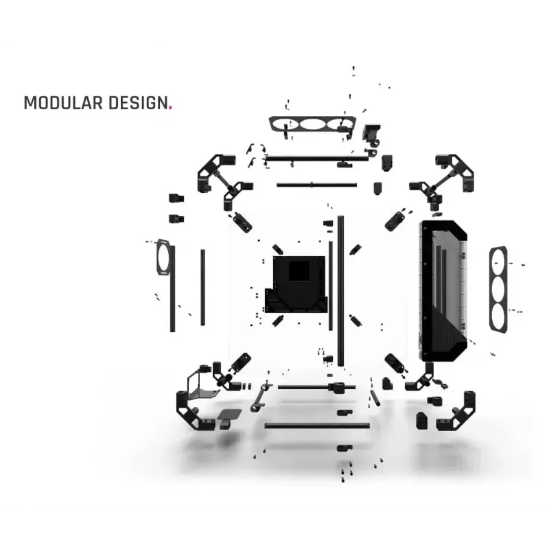 PC Case Alphacool Apex Pro Skeleton Full Tower Melns