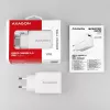 Axagon ACU-QC19W sienas lādētājs 1x QC3.0/AFC/FCP/SMART 19W balts