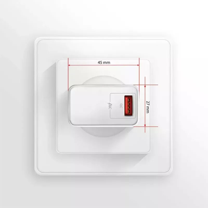 Axagon ACU-QC19W sienas lādētājs 1x QC3.0/AFC/FCP/SMART 19W balts