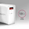 Axagon ACU-QC19W sienas lādētājs 1x QC3.0/AFC/FCP/SMART 19W balts