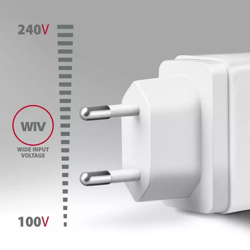 Axagon ACU-QC19W sienas lādētājs 1x QC3.0/AFC/FCP/SMART 19W balts
