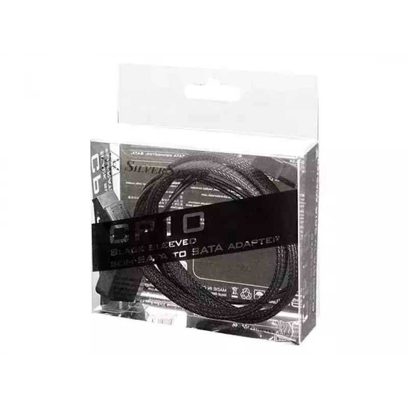 Kabelis Silverstone CP10 0,5 m SATA 6-pin Slimline vīriešu