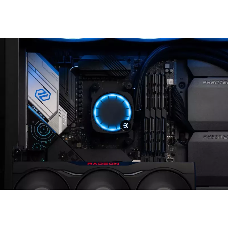 Šķidruma dzesētājs EK Water Blocks Nucleus AIO CR360 Lux D-RGB 12 cm melns