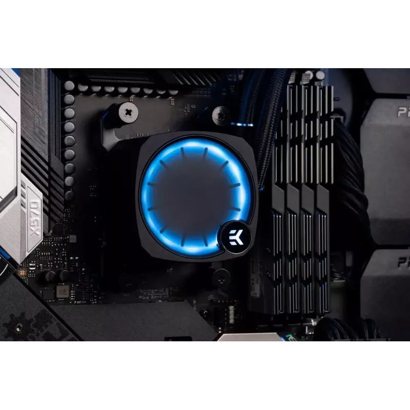 Šķidruma dzesētājs EK Water Blocks Nucleus AIO CR360 Lux D-RGB 12 cm melns