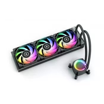 Šķidruma dzesētājs EK Water Blocks Nucleus AIO CR360 Lux D-RGB 12 cm melns