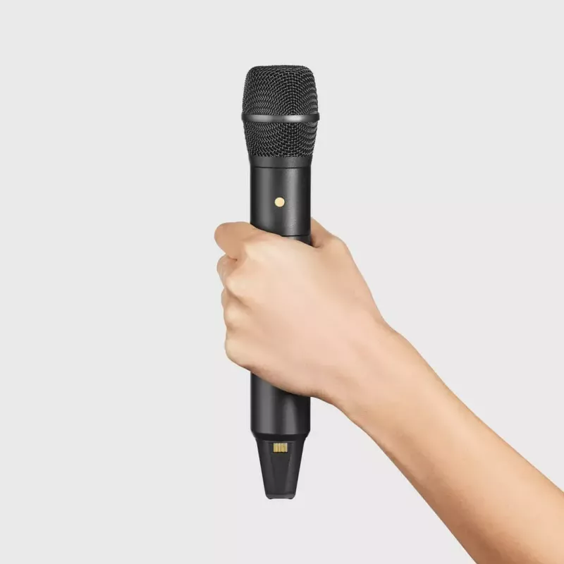 Rokas kondensatora mikrofons RØDE Interview Pro — daudzvirzienu, 48 kHz/32 bitu, 32 GB, bezvadu, līdz 200 m, melns