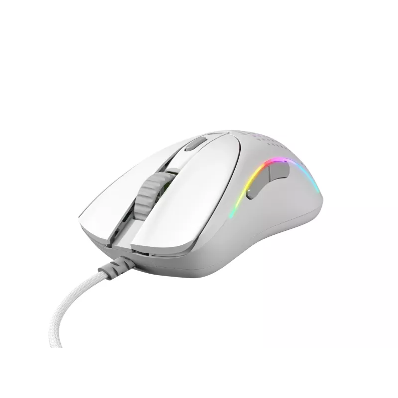 Glorious Gaming Glorious Model D 2 Wired - Matte balta, labās rokas, optiskā, USB Type-A, 26000 DPI, balta