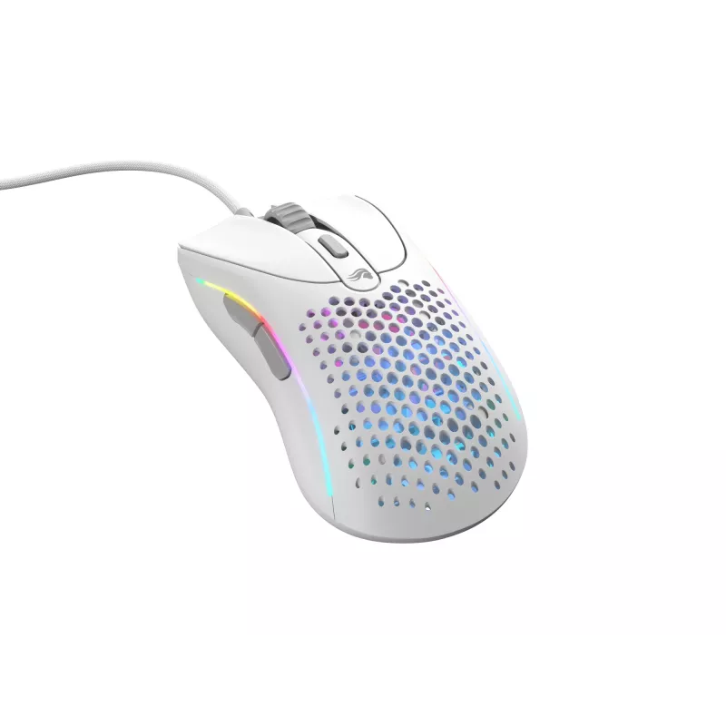 Glorious Gaming Glorious Model D 2 Wired - Matte balta, labās rokas, optiskā, USB Type-A, 26000 DPI, balta