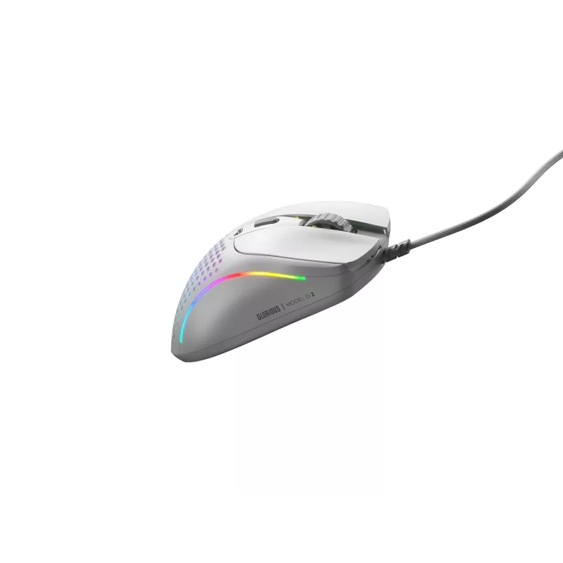 Glorious Gaming Glorious Model D 2 Wired - Matte balta, labās rokas, optiskā, USB Type-A, 26000 DPI, balta