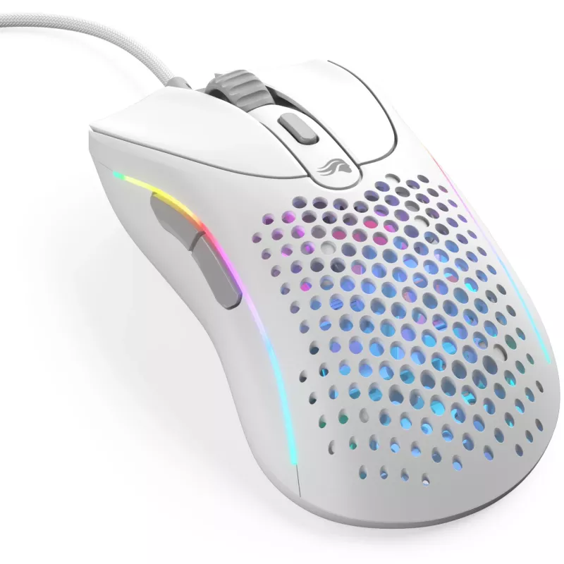 Glorious Gaming Glorious Model D 2 Wired - Matte balta, labās rokas, optiskā, USB Type-A, 26000 DPI, balta