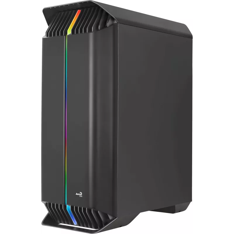 Aerocool GLADIATOR DUO ATX spēļu korpuss ar 3 x ARGB 12 cm ventilatoriem, Midi Tower, PC, melns, ATX, micro ATX, Mini-ITX, ABS, SPCC, spēlēm