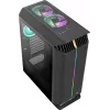 Aerocool GLADIATOR DUO ATX spēļu korpuss ar 3 x ARGB 12 cm ventilatoriem, Midi Tower, PC, melns, ATX, micro ATX, Mini-ITX, ABS, SPCC, spēlēm