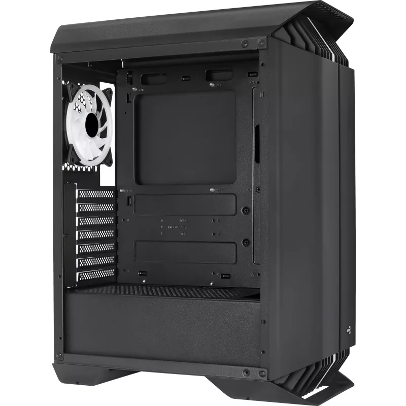 Aerocool GLADIATOR DUO ATX spēļu korpuss ar 3 x ARGB 12 cm ventilatoriem, Midi Tower, PC, melns, ATX, micro ATX, Mini-ITX, ABS, SPCC, spēlēm