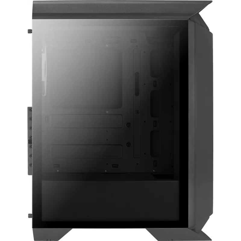 Aerocool GLADIATOR DUO ATX spēļu korpuss ar 3 x ARGB 12 cm ventilatoriem, Midi Tower, PC, melns, ATX, micro ATX, Mini-ITX, ABS, SPCC, spēlēm