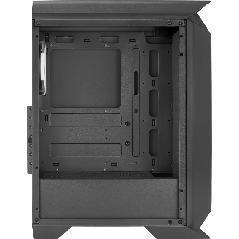 Aerocool GLADIATOR DUO ATX spēļu korpuss ar 3 x ARGB 12 cm ventilatoriem, Midi Tower, PC, melns, ATX, micro ATX, Mini-ITX, ABS, SPCC, spēlēm