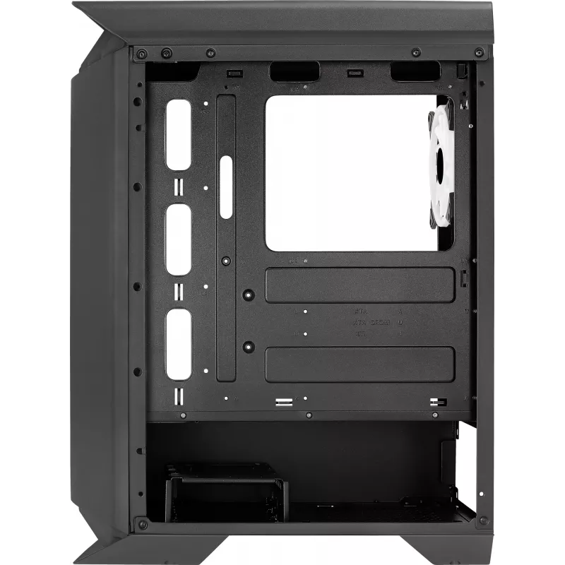 Aerocool GLADIATOR DUO ATX spēļu korpuss ar 3 x ARGB 12 cm ventilatoriem, Midi Tower, PC, melns, ATX, micro ATX, Mini-ITX, ABS, SPCC, spēlēm