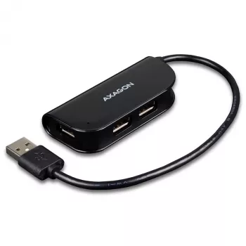 Axagon HUE-X4B saskarnes centrmezgls USB 2.0 480 Mbit/s Melns
