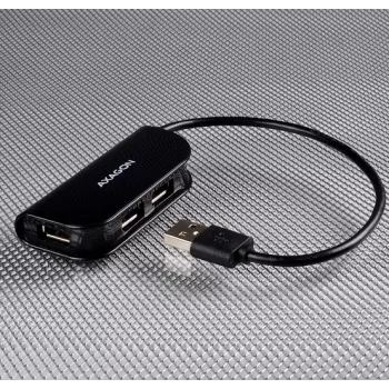 Axagon HUE-X4B saskarnes centrmezgls USB 2.0 480 Mbit/s Melns